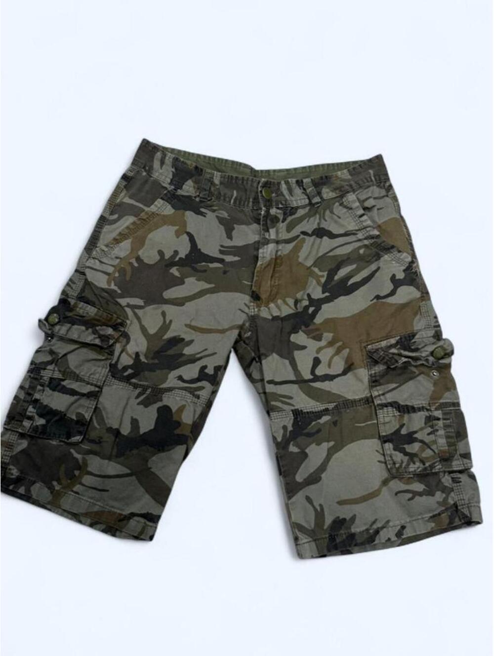 Men's Green and Khaki Shorts